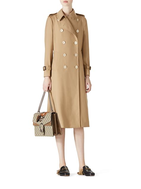 brown gucci trench coat|More.